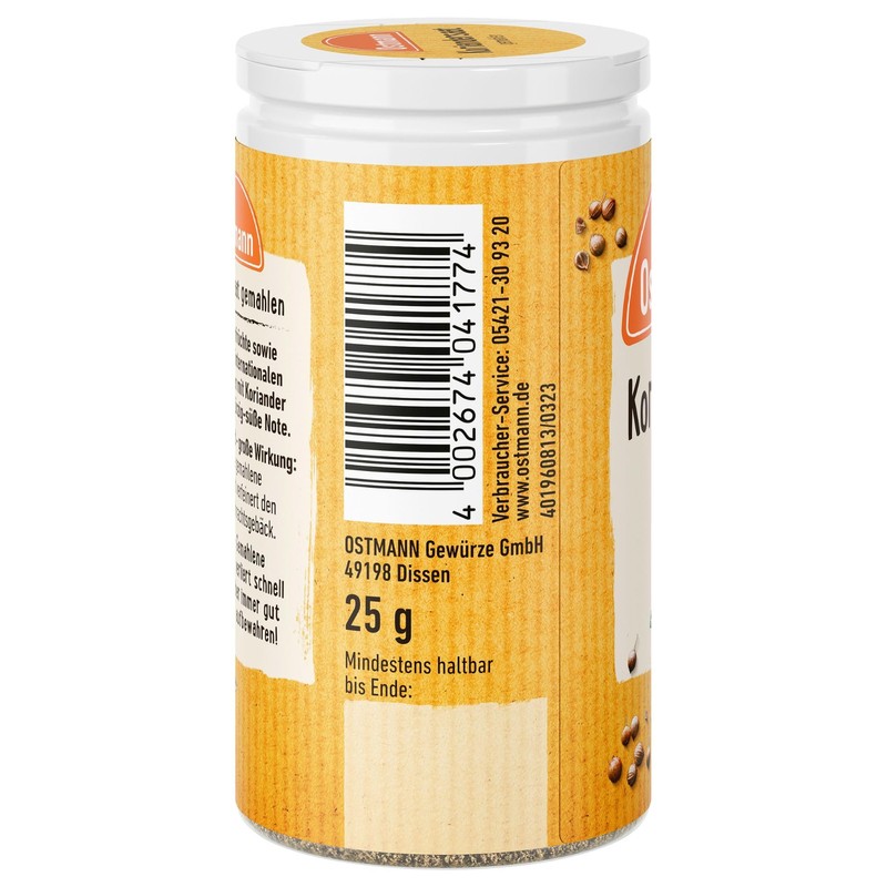 Ostmann Spices Coriander Ground | For Curry, Homemade Bread or