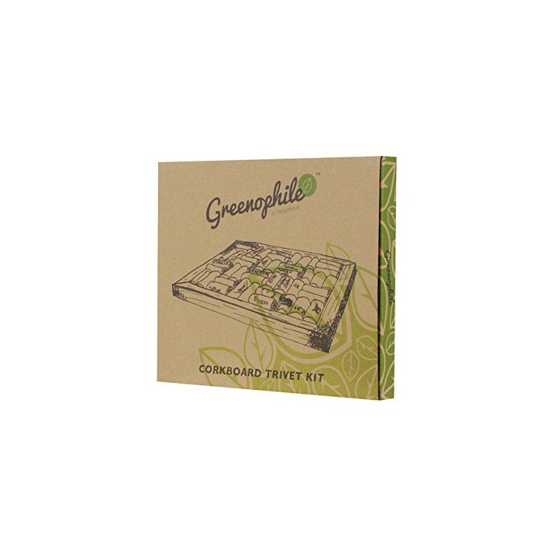 Oenophilia Bamboo Corkboard Trivet Kit