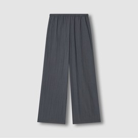 JAJU [JAJU] Women's Crinkle String Wide Pants_Charcoal