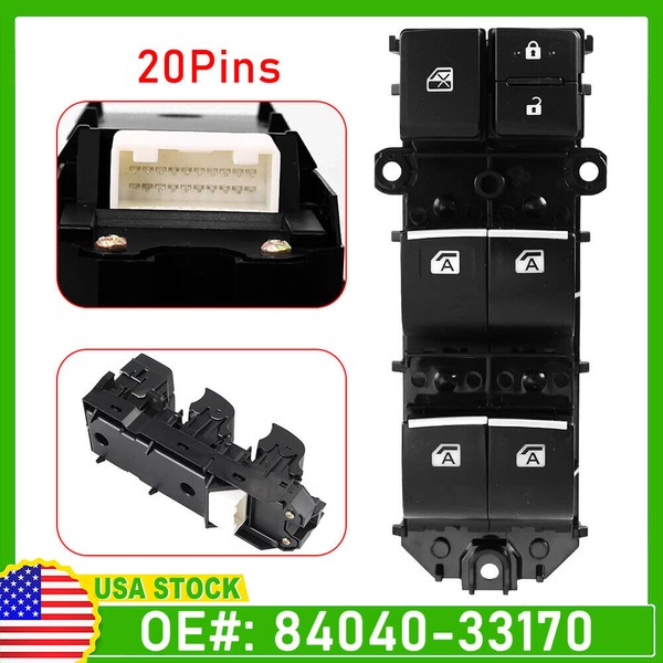 Left Driver Side Power Window Switch For Toyota Camry C-HR