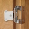 Chibery 10 Pack 1/2" Overlay Semi-Partial Wrap Around Hinges, Self