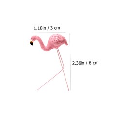 SUPVOX 4Pcs Flamingo Resin Garden Ornaments Micro Landscape Decoration for Flower Pots Cute Animal Decor for Home Office for Use
