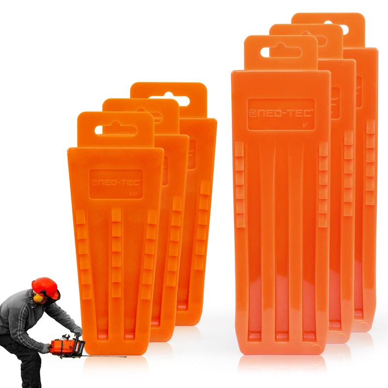NEO-TEC 6 Pack Tree Felling Wedges, Chainsaw Wedges, 5.5"+8" Tree
