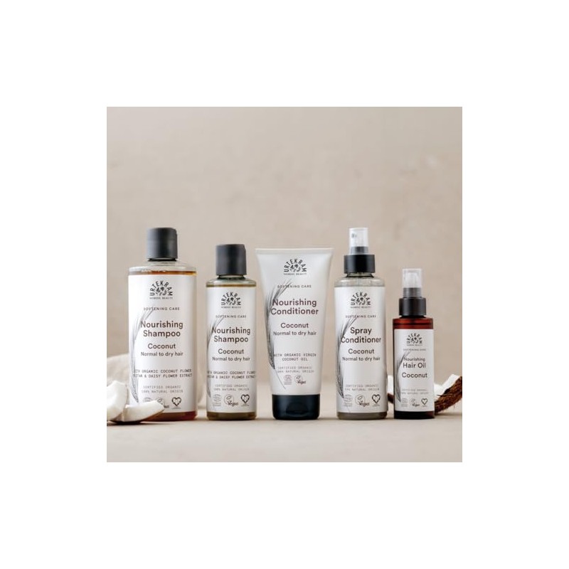 Urtekram Shampoo Coconut - Normal Hair - Vegan, Organic, Moisturizing,