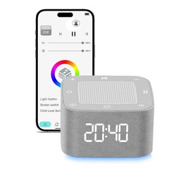 White Noise Machine, Sleep Sound Machine with 32+ Soothing Sounds, 7-Color Night Light, 5-Timer Settings, App Control, Portable Sleep Therapy for Adults & Kids, Home, Office, Travel