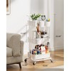 Pipishell 3-Tier Rolling Cart with Wheels - Rolling Storage Cart