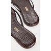 TKEES Women's Square Toe Lily Flip-Flop, Carob Croc, 9