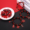 Game Day Beads for Bracelets Making Kit,Red Black Heishi Clay