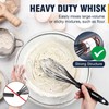 Eddeas Silicone Whisk,Whisk Non Scratch Whisk for Nonstick Cookware, 5+7+9+11in