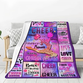 Wyhcxl Cheerleader Gifts, Cheer Gifts, Gift for Cheerleader, Team, Women, Coach, Cheerleader Birthday Gift Ideas, Special Day for Gift, Happy Birthday, Christmas Blanket 60"X 50"