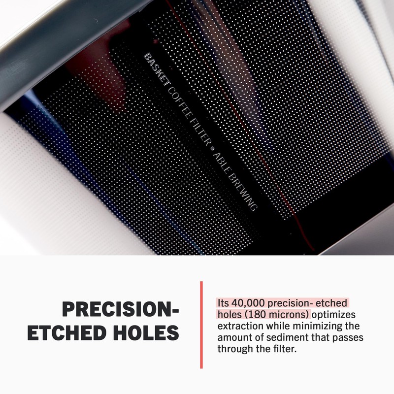 Able Brewing - Able Basket Reusable Coffee Filters, Single-Layer Coffee