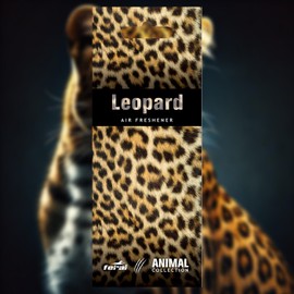 FERAL Car Air Fresheners | 4 PCS | Made in Europe - Long Lasting | Unique Luxury Scent | Hanging Tree (ANIMAL COLLECTION) (Leopard)