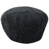 WEROR WEROR-380.1 Men's Flat Cap Peaked Cap Herringbone, charcoal