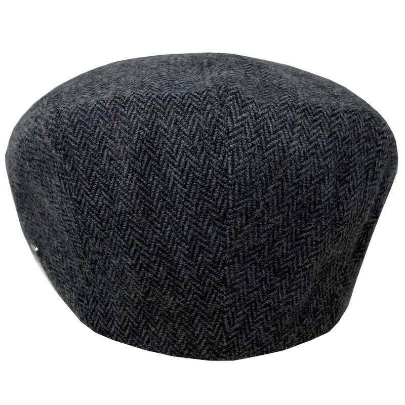WEROR WEROR-380.1 Men's Flat Cap Peaked Cap Herringbone, charcoal