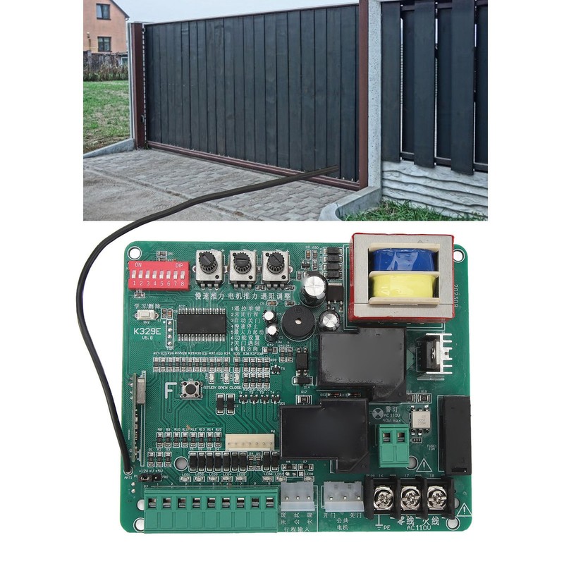 Sliding Gate Circuit Board with LED Indicators Slow Speed Sensitive