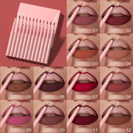 Pack De 12 Delineadores De Labios Mate De Larga Duración