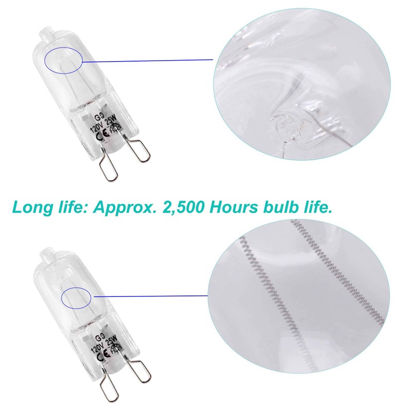 W10709921 Microwave Light Bulbs Compatible with Whirlpool /Kitchenaid /Jennair /Maytag