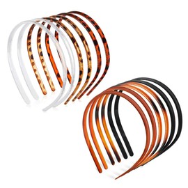 12pcs Headband Hair Band Tooth Comb Headband Plastic Plain Headband Bangs Fix Face Wash Makeup Men Women Office Hair Accessories