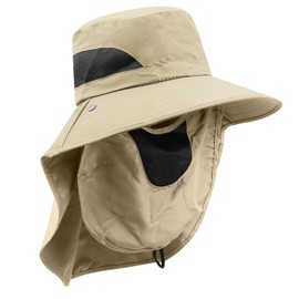 Clape UV Protection Hat, 360° Sun Shade Cover, UPF 50+ Measured, Wide Brim, Large Size, Breathable, Windproof, Sun Protection, UV Protection, Foldable, Includes Chin Strap, Unisex, Chin Strap,