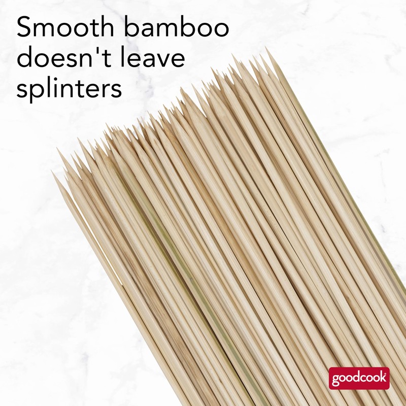 GoodCook Everyday 12-Inch Bamboo Skewers, 100-Count, Wooden Skewers for Grilling,
