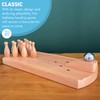 30cm Wooden Desktop Bowling Game: 10 Pins & Metal Ball