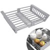 LUEXBOX Expandable Dish Drying Rack Over The Sink, Stainless Steel