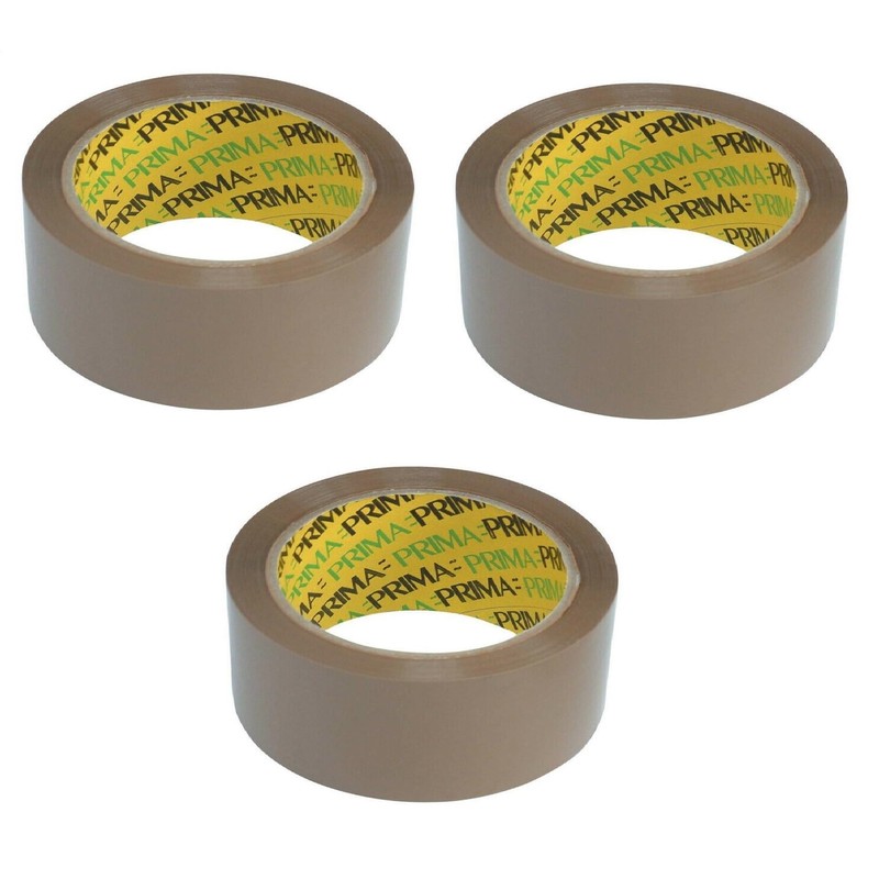Prima Tape Brown Clear White Fragile Rolls Packaging Tape for