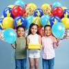 Red Blue Yellow Balloons, 12 Inch Light Blue Red Lightning