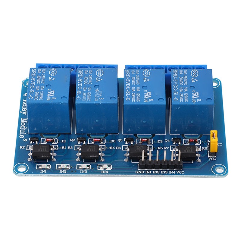 2PCS 4 Channel Relay Module Optocoupler Isolation ABS Solid State