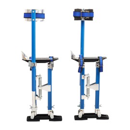 GESEXI Drywall Stilts 18”-30” Professional Adjustable Lightweight Aluminum Work Stilts for Painting Painter Taping, Blue