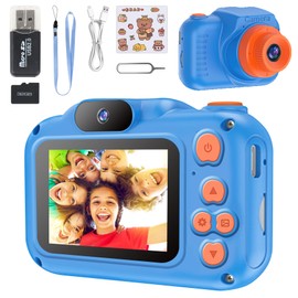 STARFLY Mini Cámara para Niños, Cámara Digital de Video Pantalla 2.0 IPS HD con Tarjeta SD de 32GB, Cámara para Niños Regalo de cumpleaños, Navidad (Azul Marino)