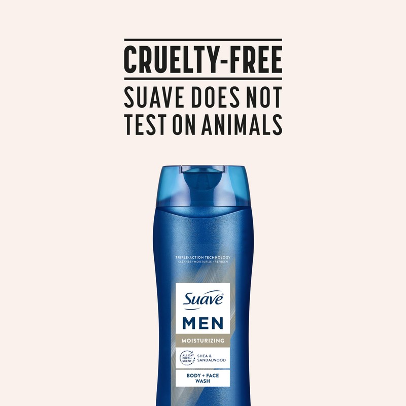 Suave Men Ultra Moisturizing Body & Face Wash, Shea &