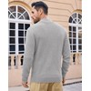EKLENTSON Mens Quarter Zip Pullover Sweater Casual Knit Fleece Thermal
