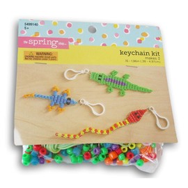 Easter Crafts Reptile Beaded Keychain Craft Kit - Makes 3 (Gecko, Alligator, Snake)