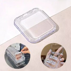 Mariseller 네일아트 투명 아크릴 네일팁 디스플레이 액자 케이스 마리셀러 Nail Art Clear Acrylic Nail Tip Display Frame Case Marble Seller [Nail frame-37]
