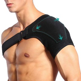 PINCOU Shoulder Support for Women and Men, Rotator Cuff Support Stability Wrap for Dislocated AC Joint, Bursitis, Tendonitis, Labrum Tear, Arthritis, Shoulder Compression Sleeve