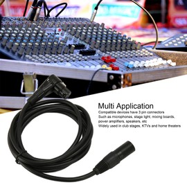 XLR to XLR Cable, XLR Microphone Cable Male to Female, Mixer Microphone Cable, Audiophile XLR HiFi Audio Cable, Elbow Right Angle 2m