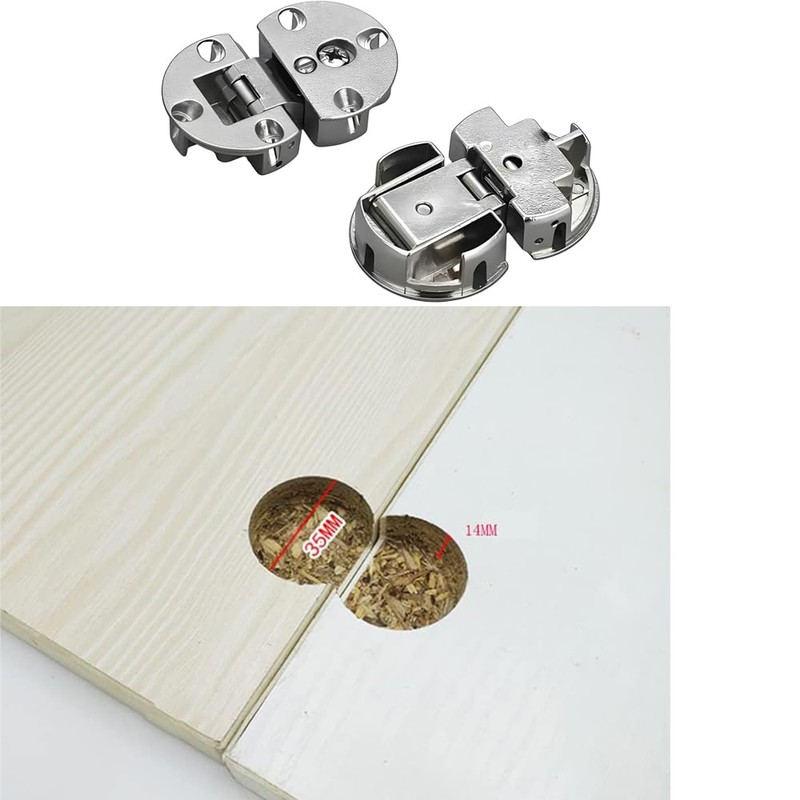 LQQZQQT 2 Pack 90 Degree Page Turning axis Adjustable Cabinet