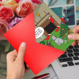 Nobleworks - Juego De 12 Tarjetas De Navidad Divertidas En C