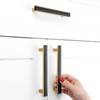 BEROSSA Black and Gold Cabinet Pulls Matte Black and Gold