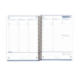 Oxford Live & Go 2024 Week to View A5 Spiral Bound Plastic Cover Spanish Black