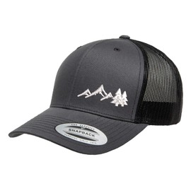 Love Sketches Outdoors Iced Mountain Trucker Hat Men & Women | Stylish Embroidered Mountain Hat | Mesh Hats for Men & Women
