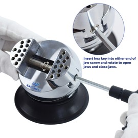 CTISMICE Ball Vise, 3 Inch Engraving Block Setting Tool with 34pcs Pin Plate Attachments for Jewelry Making, Small-Scale Engraving, Diamond and Bezels Setting, 360° Rotation Jewelers Mini Ball Vice