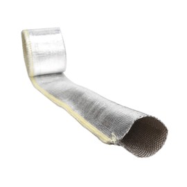 AC PERFORMANCE 3/8" (9.52mm) Lightweight Aluminum Fiberglass Heat Shield Sleeve Insulated Protection for Braided Hoses, Fuel Lines, Cables or Electrical Wiring Heat Protection (3 Feet Length)