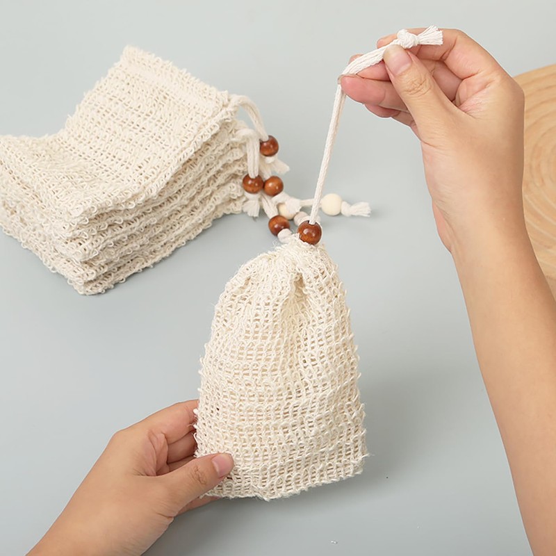 LeTradeJP Foaming Net, Soap Net, Soap Bag, Drawstring Bag, Pouch,