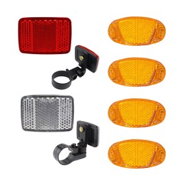 AYNKH 8 Pcs Bike Reflectors Front and Back, Bicycle Spokes, Bicycle Accessories, Night front and rear warning taillights, for Road Bike, Mountain Bike, Bike Accessories, improving the safety of night