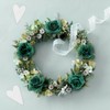 Yinsun 50pcs Mini Green Roses Artificial Flower Heads, 1.57” Green