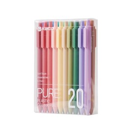 Kaco PURE - Bolígrafos de gel, 20 colores surtidos, 0.7 mm, punta media, bonitos bolígrafos de papelería estética para diario