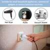 Flutesan 15 Pcs Extension Cord Replacement Plug 2 Prong 125V