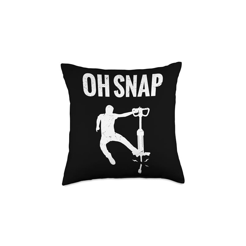 Pogo stick Oh Snap Throw Pillow